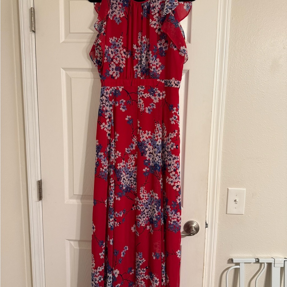 Tommy Hilfiger Eloise Red Floral Maxi Dress